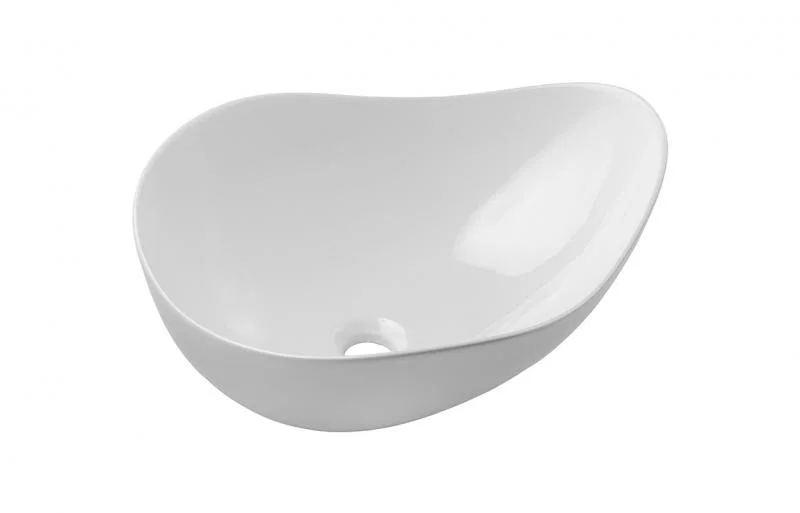 Keramické umyvadlo CLOUD FREE na desku, 51 cm, bílý lesklý povrch